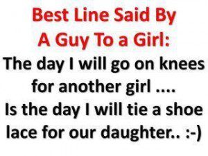 Best line siad by a guy to a girl!