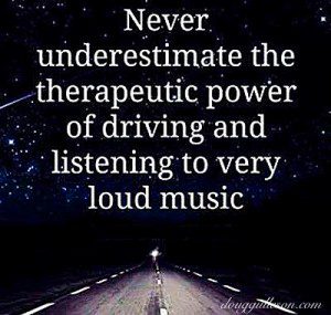 Driving and loud music